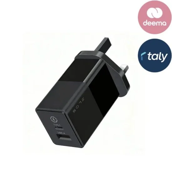 Zlos Ontekka 65W Gan Fast Charger Two Ports - Black